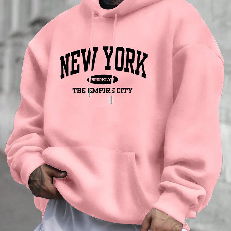 Men's hooded sweatshirt.