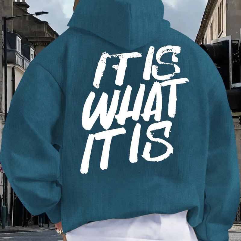 Men's Hooded Printed Sweatshirt.