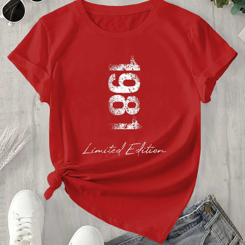 1981 limited edition Fashion Women's T-shirt Short Sleeves