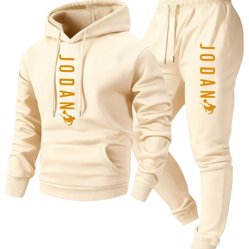 Autumn/Winter Men's -Lined Thick Hooded Sweatshirt and Jogger.