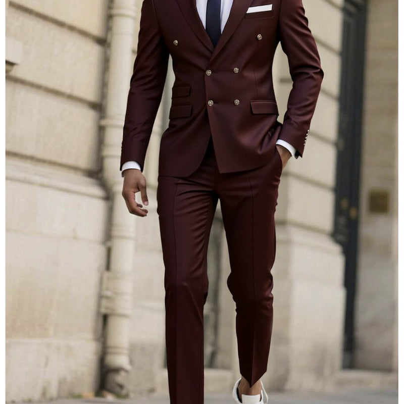 Set of 2 Men'S Tailored Black Suit - Long Sleeve.