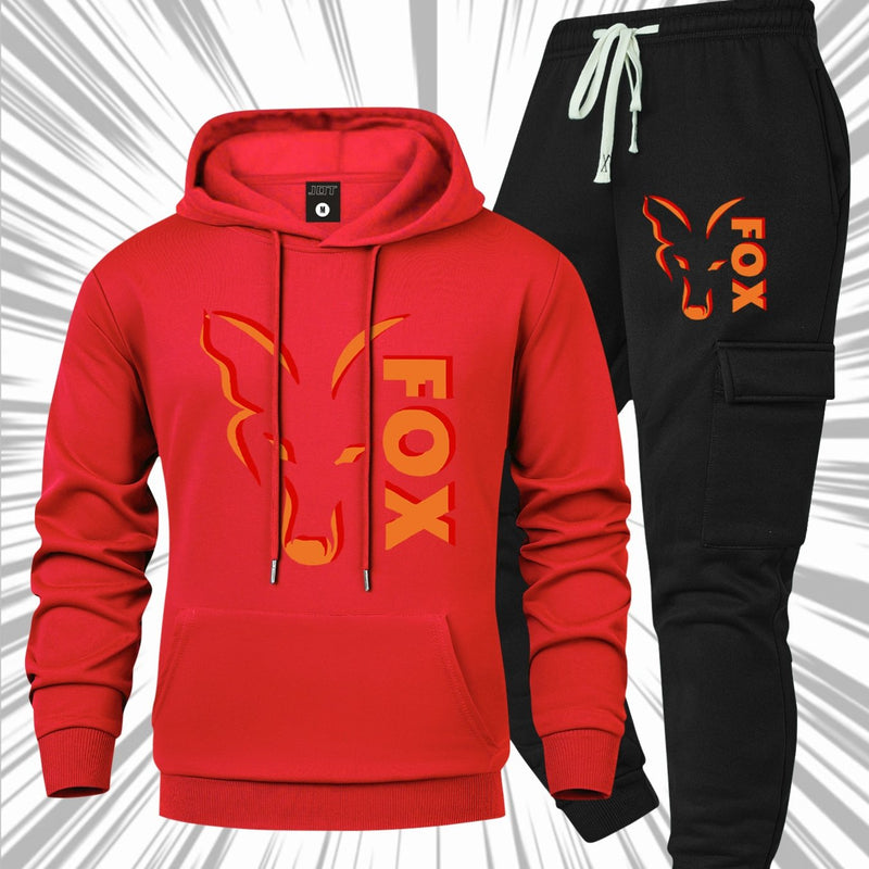 Men's Casual 2pcs Set, Fashion Long Sleeve Streetwear Hoodie.