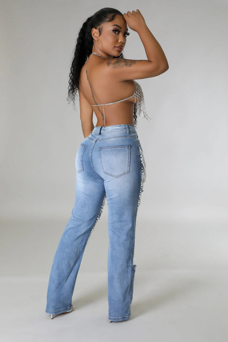 Women’s Hot Y2K Hot Summer Ripped Jeans.