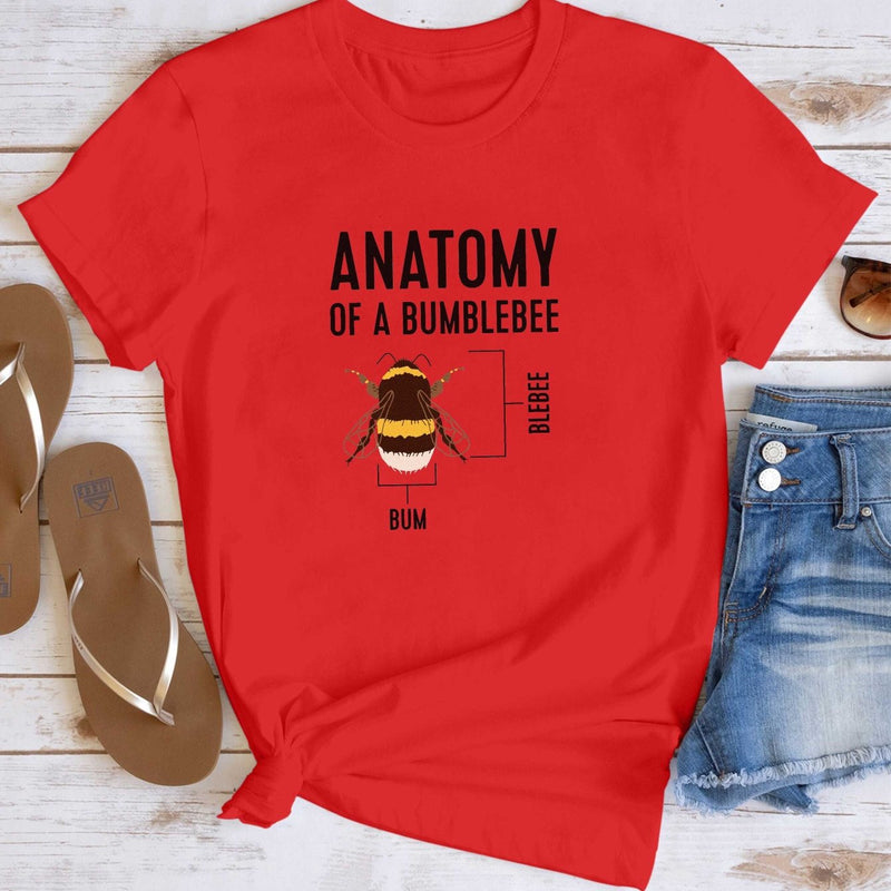 Women's Pure Bumblebee Anatomy Print T-Shirt.