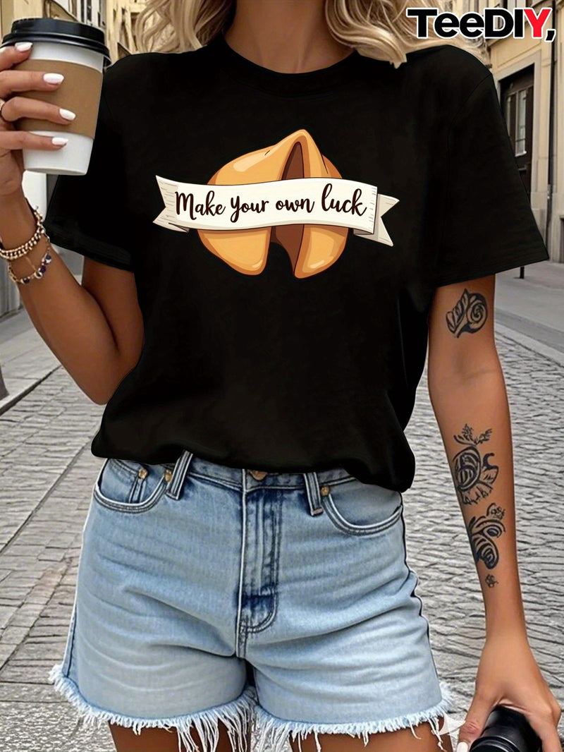 Women's Navy Blue T-Shirt.