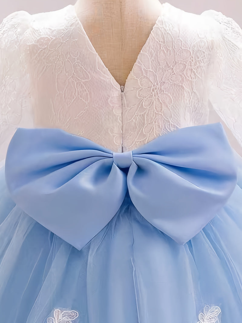 New Bow Children's Dress, Infant & Toddler Christening Gown.