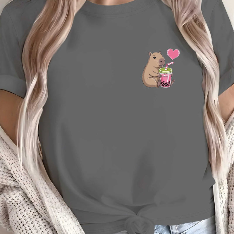 Women's pure comfortable T-shirt.