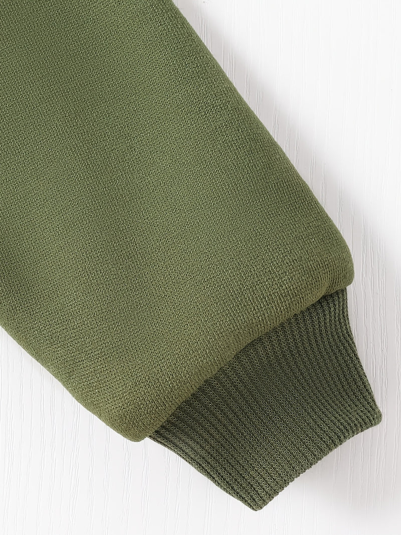 Boys' Autumn/Winter Casual English Letter Graphic Fist Bump.