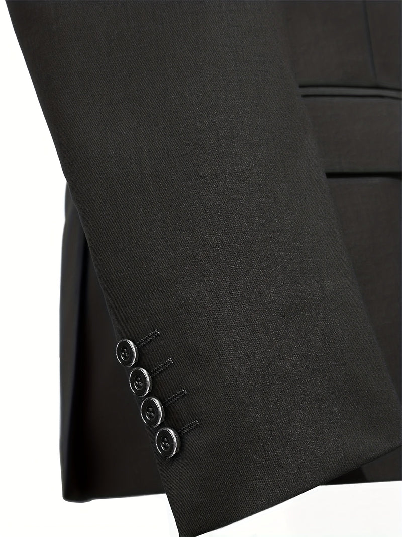 Men's 3pcs Suit Set: Jacket + Vest + Pants, Business Casual.
