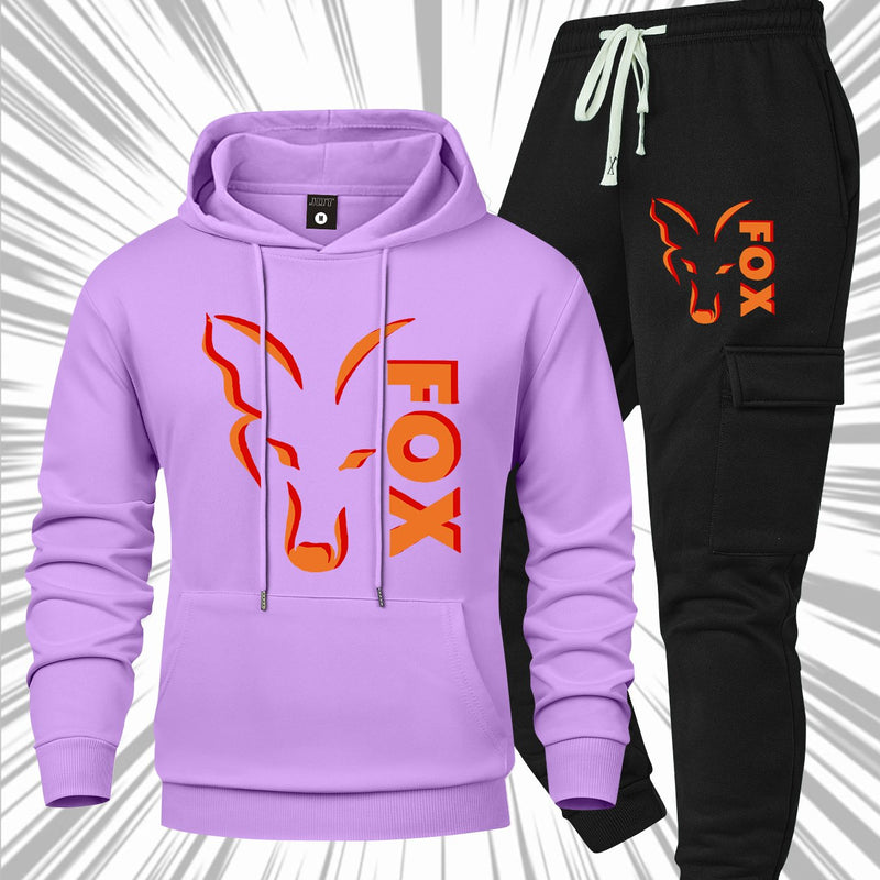 Men's Casual 2pcs Set, Fashion Long Sleeve Streetwear Hoodie.