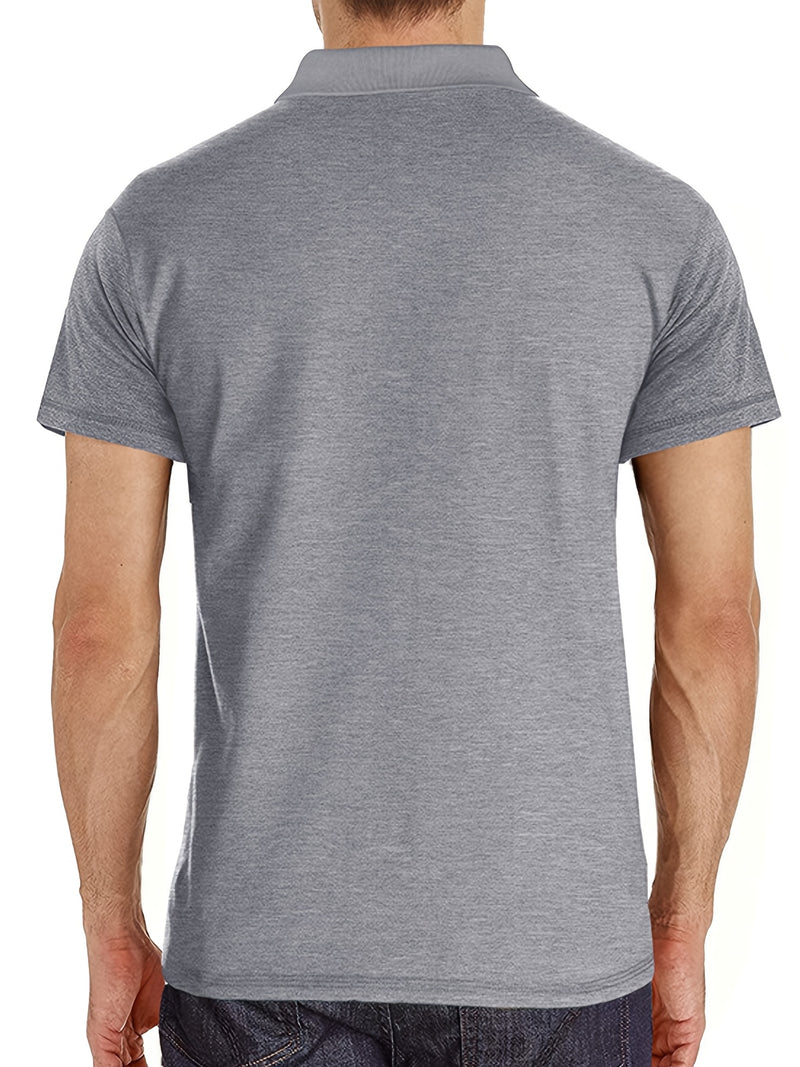 Men's Plaid Collar Pocket T-shirt.