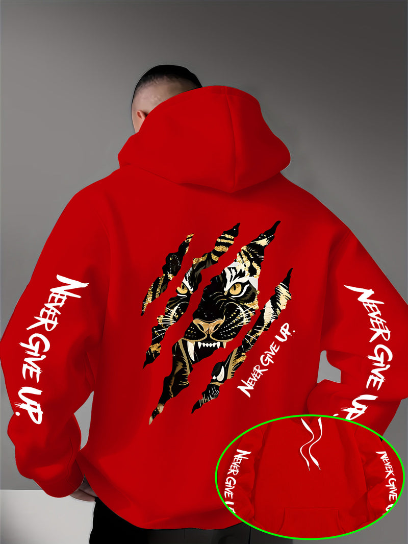 Men's Casual Personality Hooded Sweatshirt.