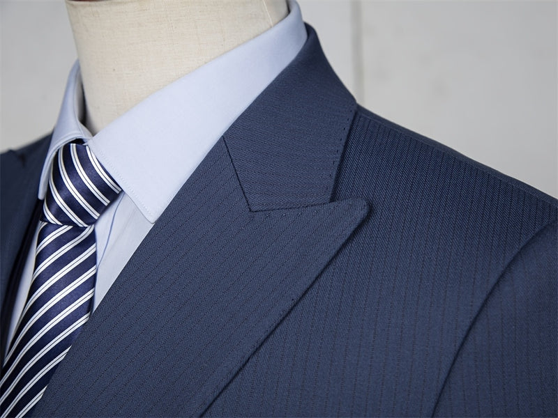 Men's Double-Breasted Suit Set, Casual Formal Wear.