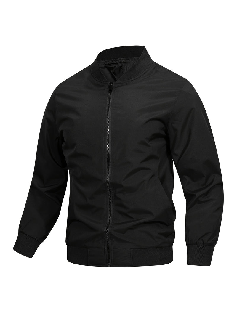 Men's Pilot Jacket Casual Fashion Lightweight Full-Zip Windbreaker Coat.