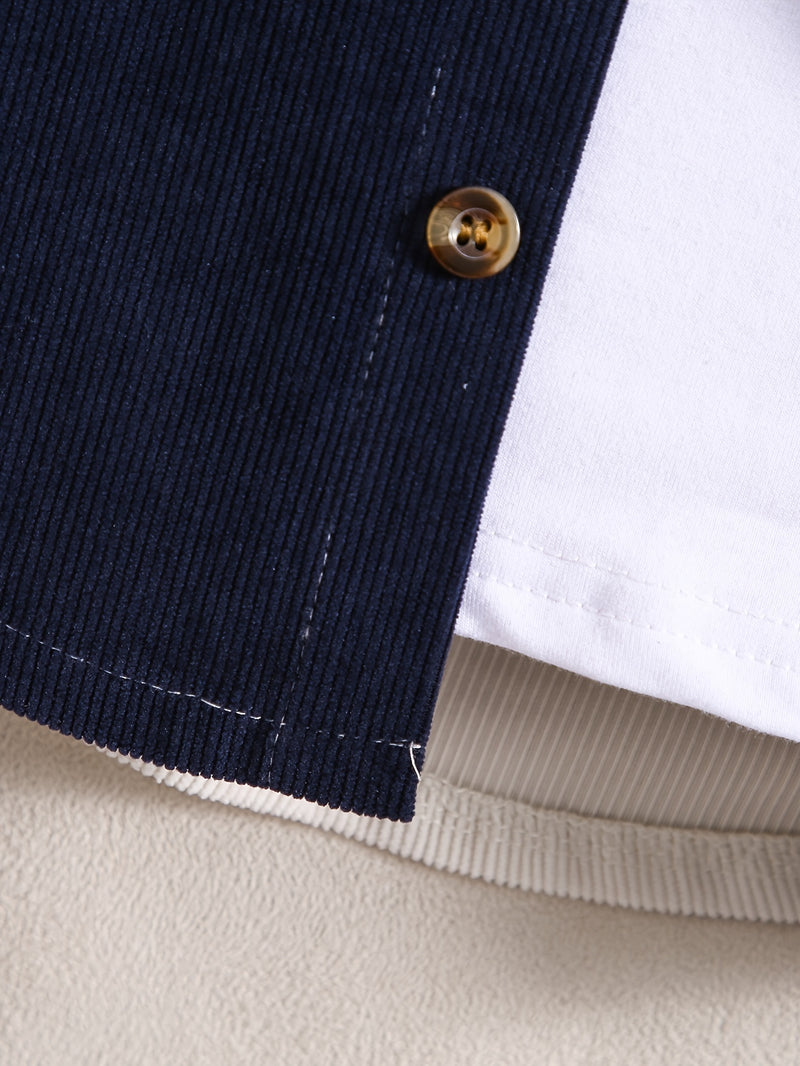 Casual Corduroy Jackets And Hats for Infants And Toddlers.