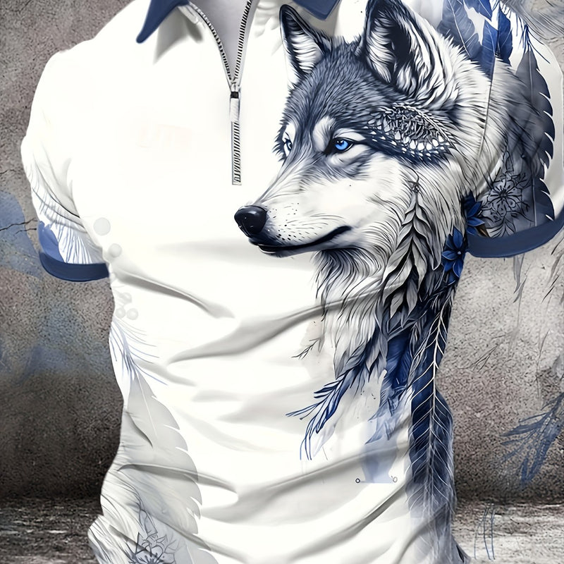 Men's Sportswear 3D Printed Shirt Official Work Street Polyester Short Sleeved.
