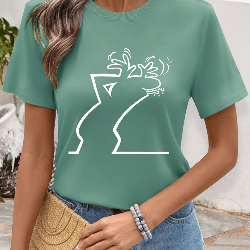 Women’s Geometric Print T-Shirt.