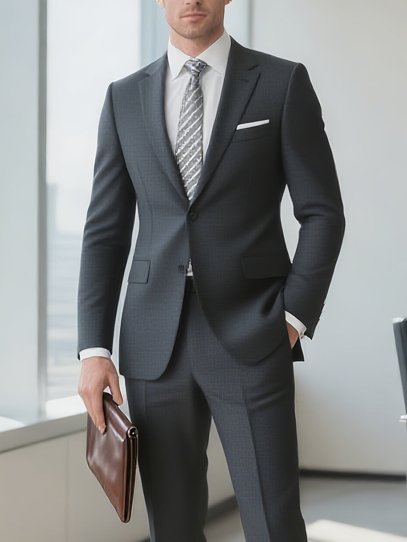 A Classic Business Suit for Men, Including a Jacket And Trousers.