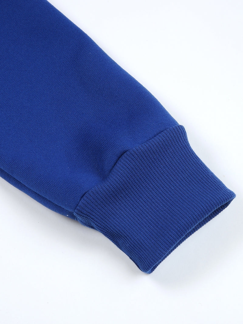 Men's Red Hoodie with "Never Give Up" Print.