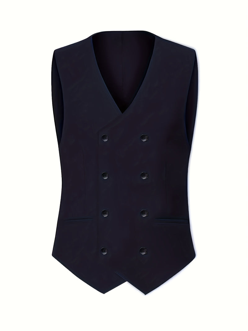 A Men'S Three-Piece Suit, Including a Blazer, Vest, And Trousers, High-Quality.