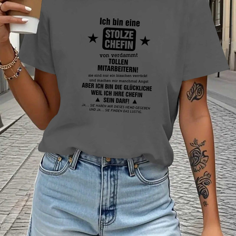 Women's T-Shirt with Short Sleeves.