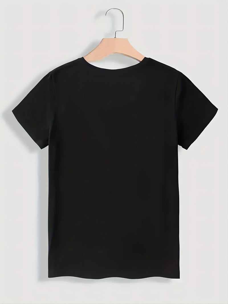 Women’s Casual Sports Loose Heart Graphic T-shirt.