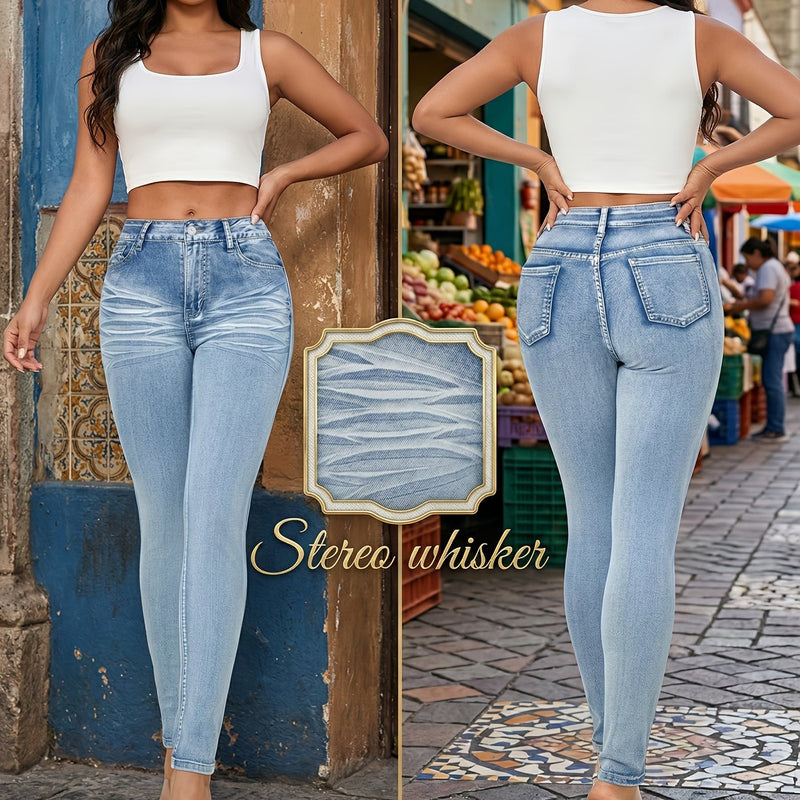 Women's Curve Elastic Butt-Lifting Skinny Jeans.