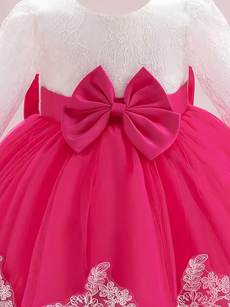 New Bow Children's Dress, Infant & Toddler Christening Gown.