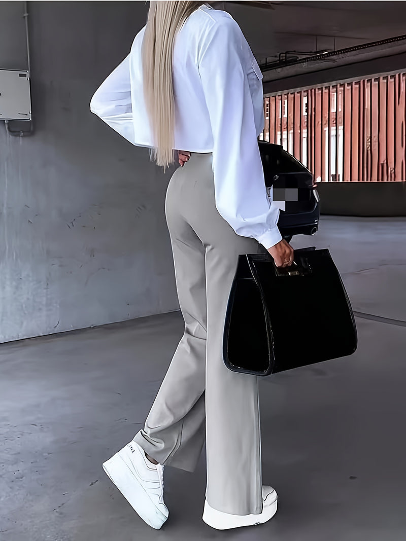 Women's Elegant and Stylish Casual Commuter Color-Matching Outfit Set.