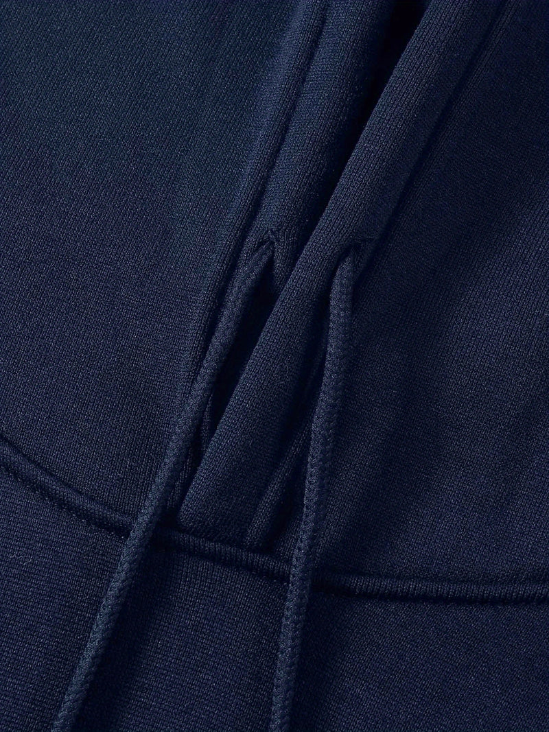 Men's Hoodie with a Heartbeat And Speed Motorcycle Print.