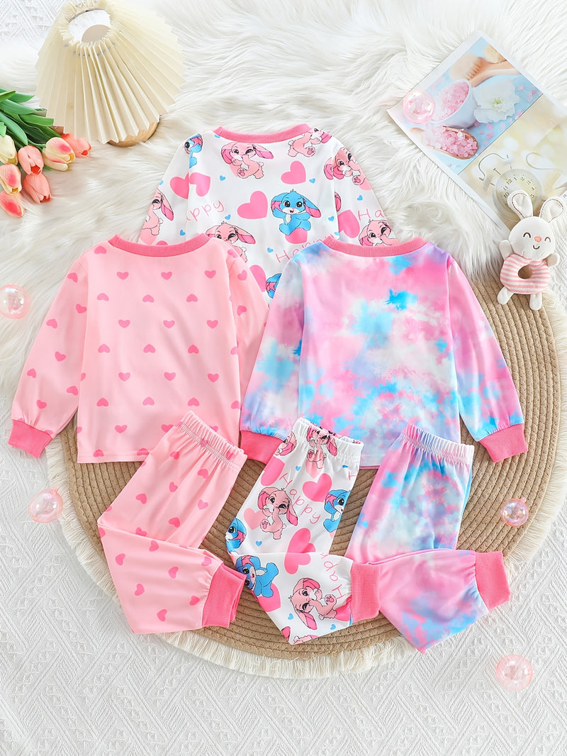 Three Sets of 6pcs Pajama and Loungewear Sets, Bestselling Girls.