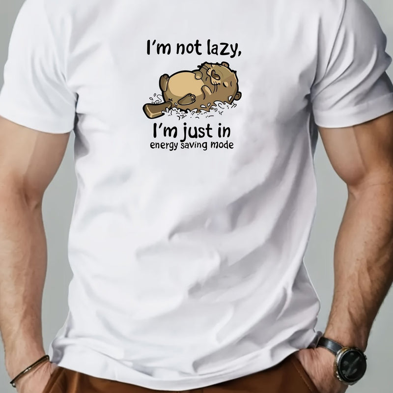 Men's Casual T-Shirt - Summer Short Sleeve Round Neck.