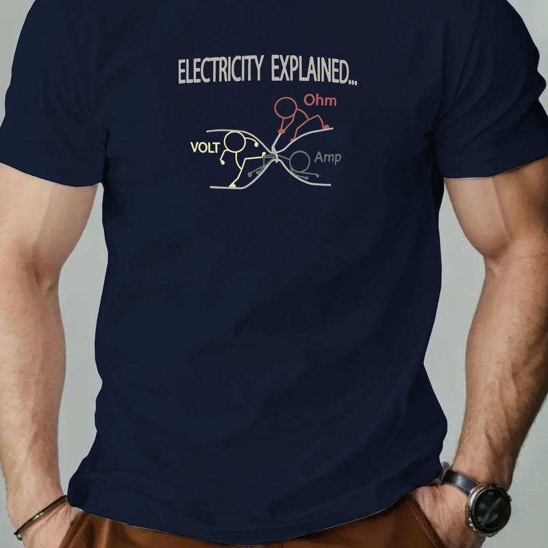 Men's "Electricity Explained" Graphic T-Shirt.