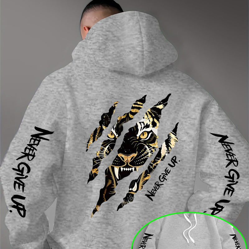 Men's Casual Personality Hooded Sweatshirt.