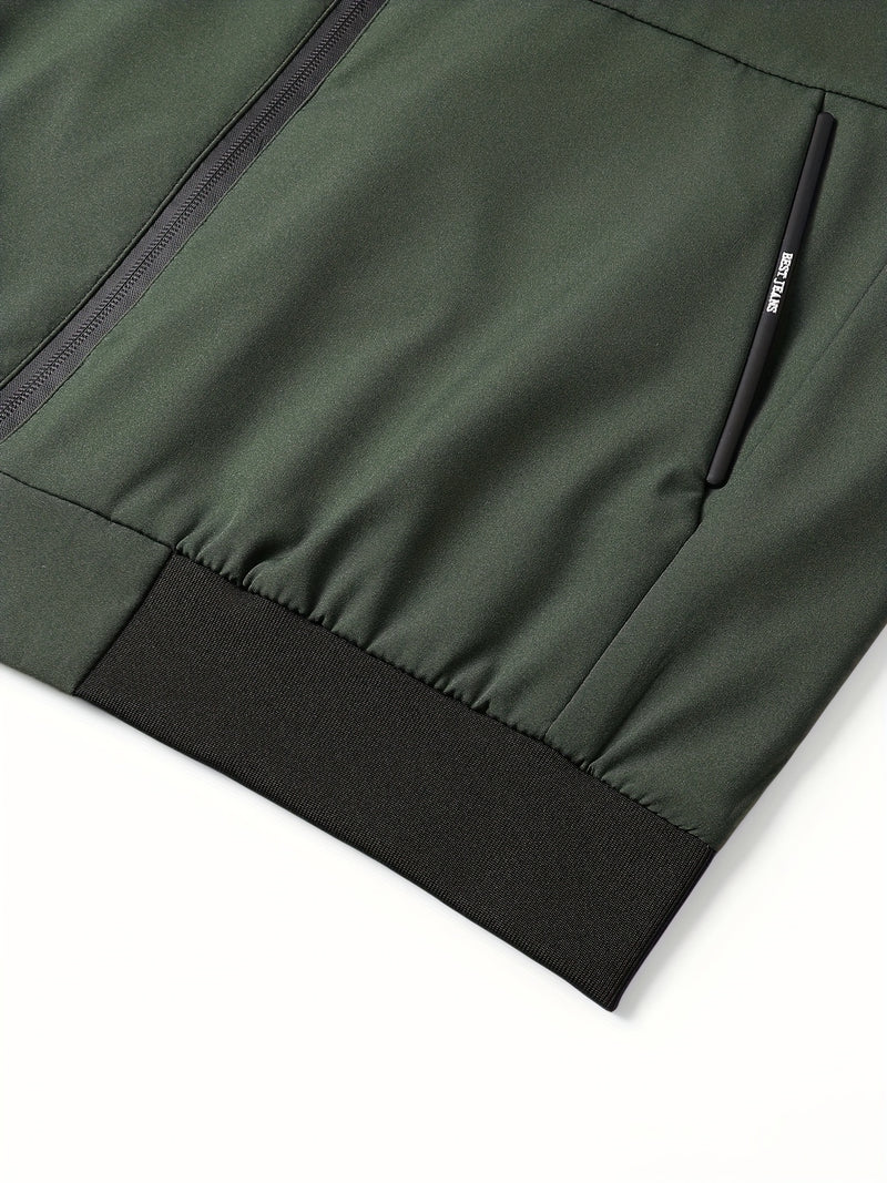 Men'S Casual Versatile Jacket for Young Adults, Stylish Baseball Coat.