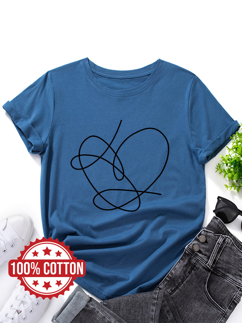 Women's Minimalist Modern Abstract T-Shirt.