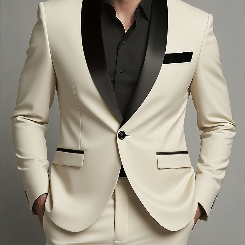 Men'S Premium Two-Piece Suit, Plus-Size Suit Set with Pants.