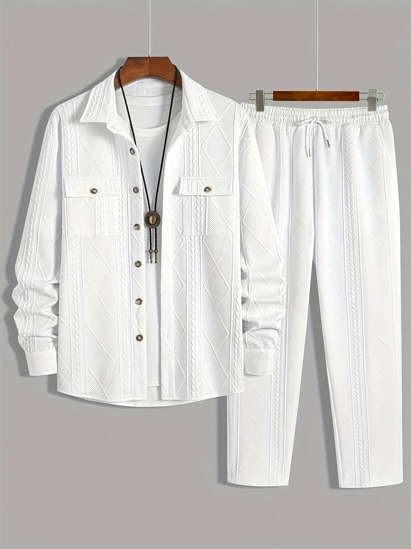 Men's Casual Sports Outfit with Long Sleeves And Long Pants.