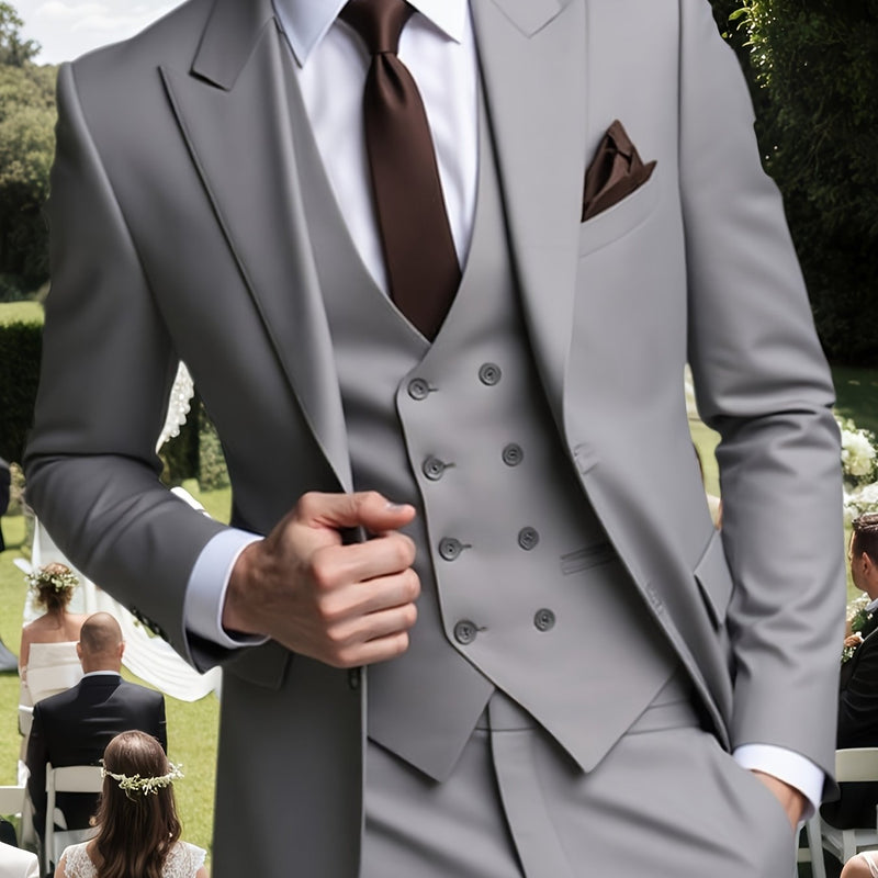 Men's Three-Piece Suit for Formal Occasions.