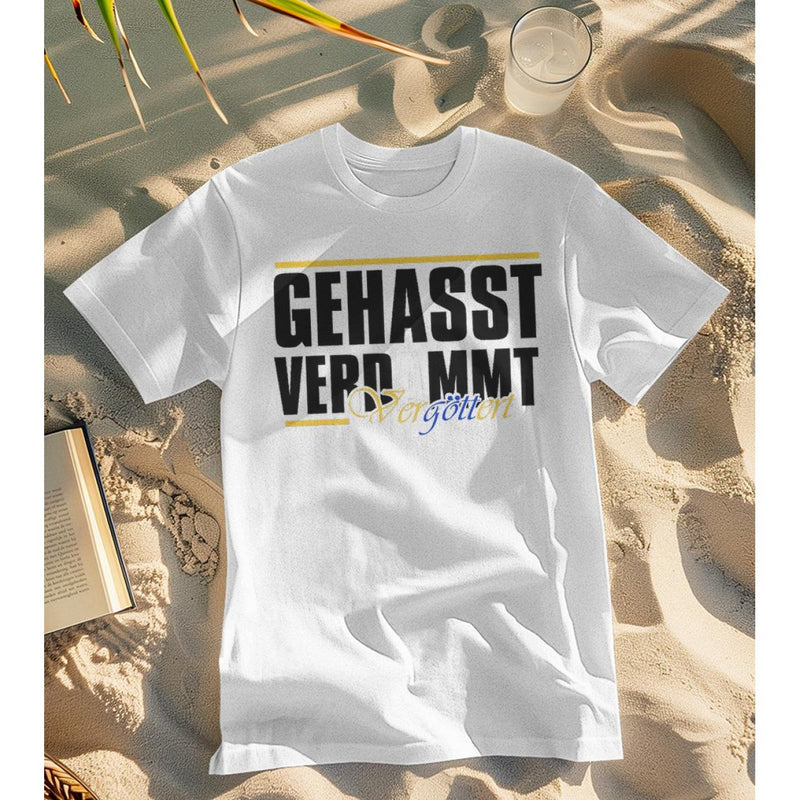 Men's & Women's Gothic German Text Print T-Shirt.