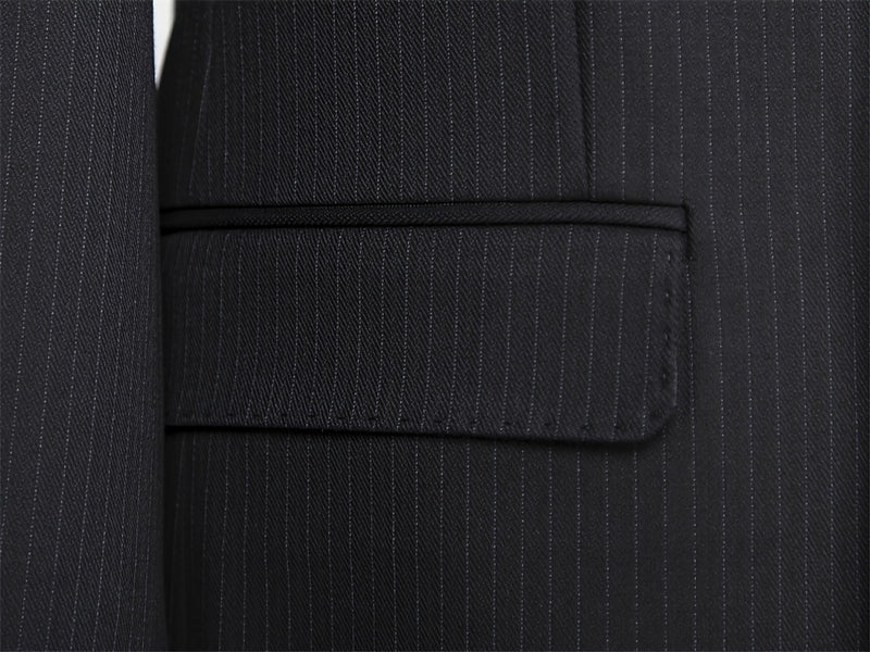 Men's Double-Breasted Suit Set, Casual Formal Wear.