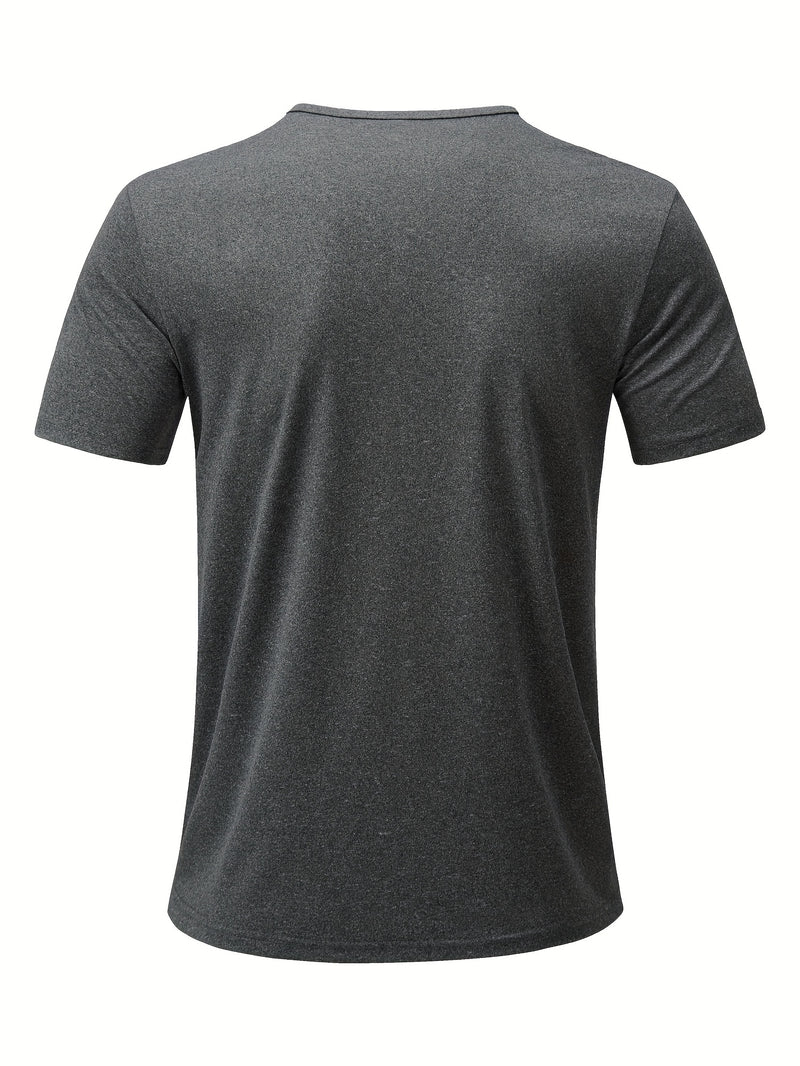 5pcs Men'S Casual V-Neck Short Sleeve T-Shirts.