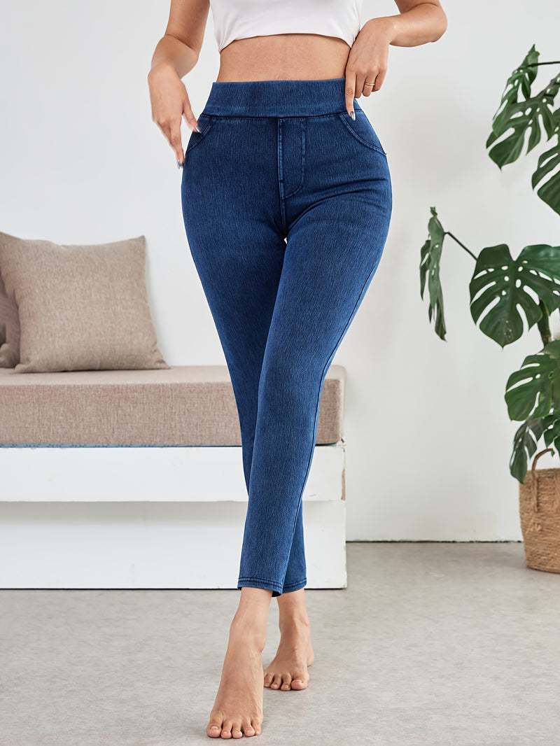1 Elegant High-Waisted Jeans, for Women Solely.