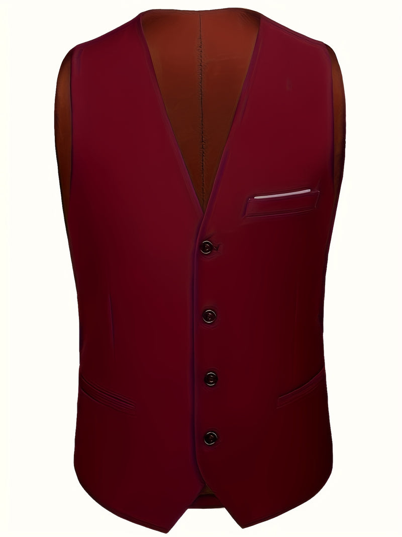 Men's 3pcs Suit Set, Jacket + Vest + Trousers, Fashionable and High-Quality.