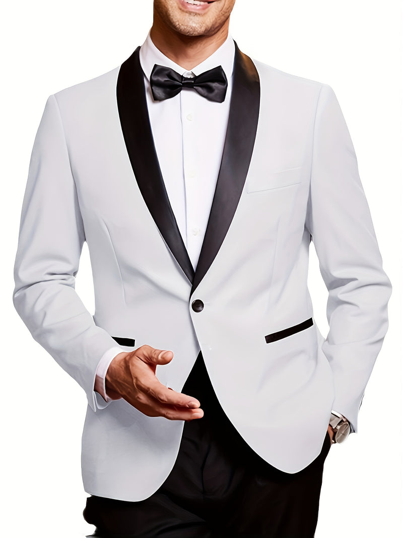 Men's Stylish Suit with Contrasting Colors.