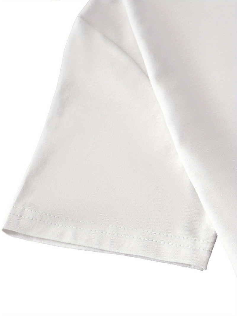 Women's Casual Home Printed Round Neck Pure Short Sleeve.