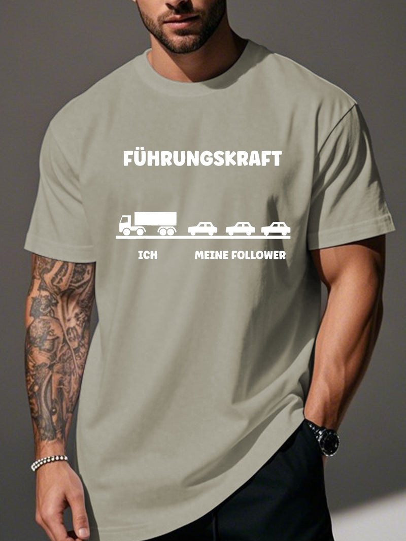 Men’s Humorous German Crinkle Plus Size T-Shirt.