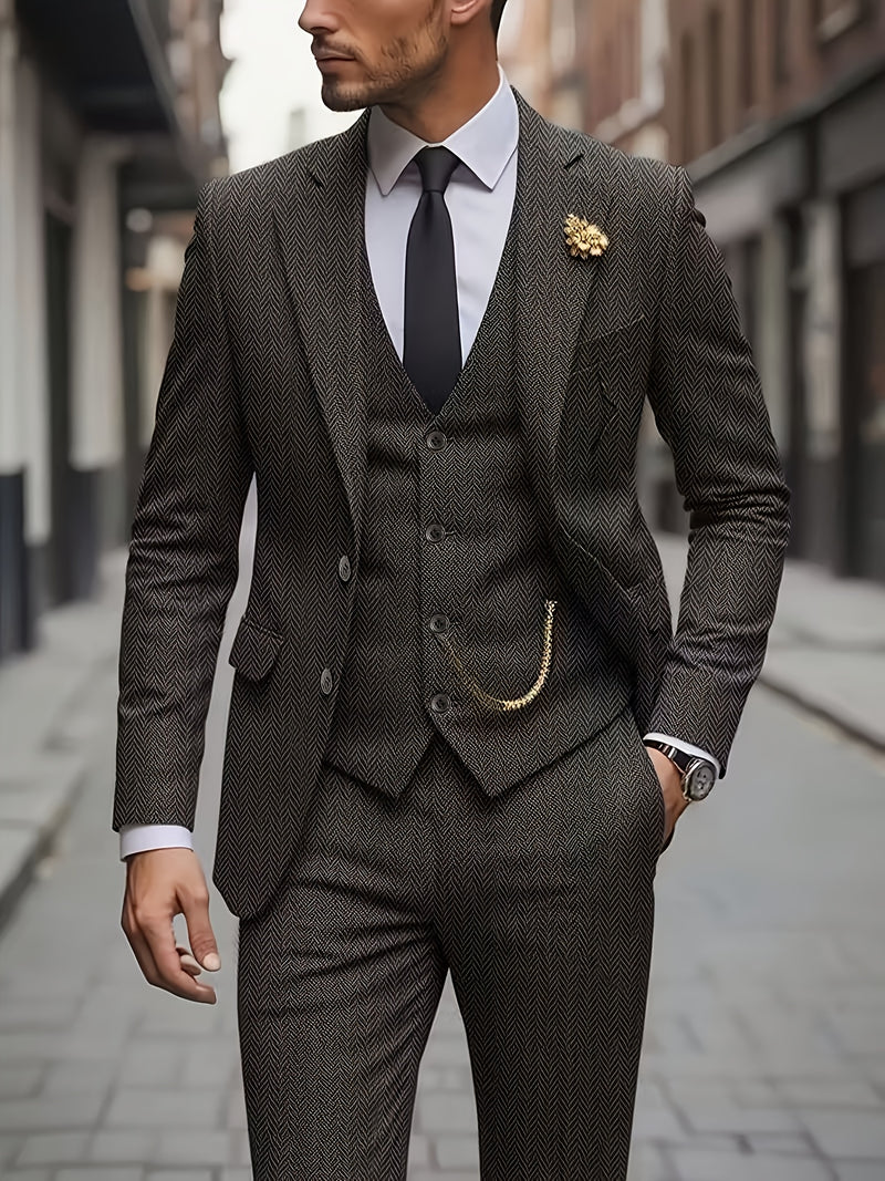 High-Quality Three-Piece Suit for Men.