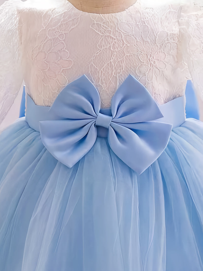 New Bow Children's Dress, Infant & Toddler Christening Gown.