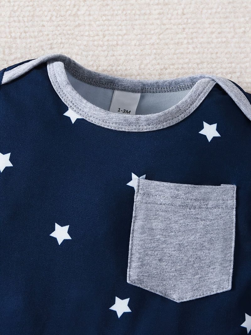 Newborn Multi-Piece Footed Romper Set, Perfect for Outdoor.